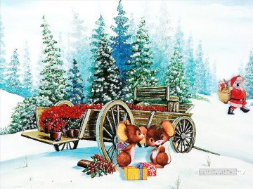 Noël œuvres - Où est le cadeau de peinture à l’huile d’origine enfants